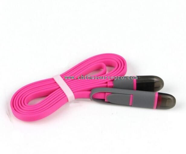2 di 1 5pin 8pin dual kepala data sinkronisasi mengisi kabel usb