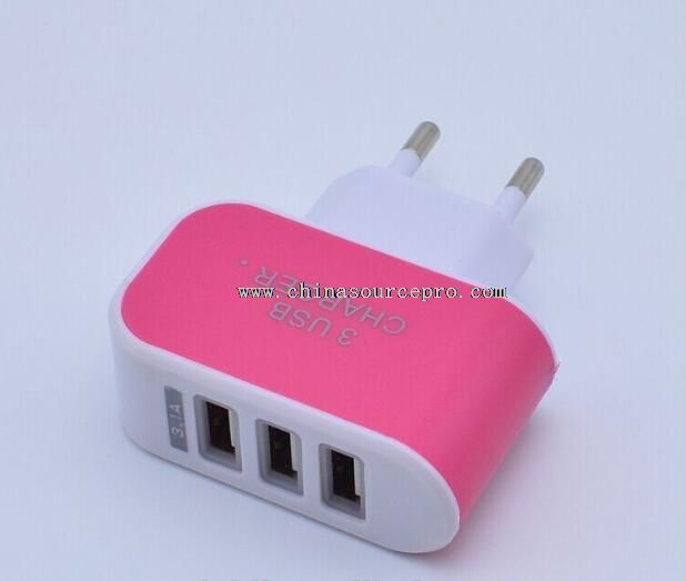 3 enchufe NOS UE USB cargador de pared