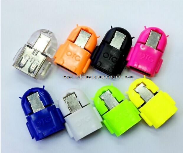 Cute Robot Micro USB Host OTG Adapter Cable