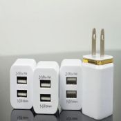 2 USB Ports Cube 2.1A Travel Charger With US Plug images