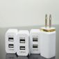 2 USB Ports Cube 2.1A Travel Charger With US Plug small picture