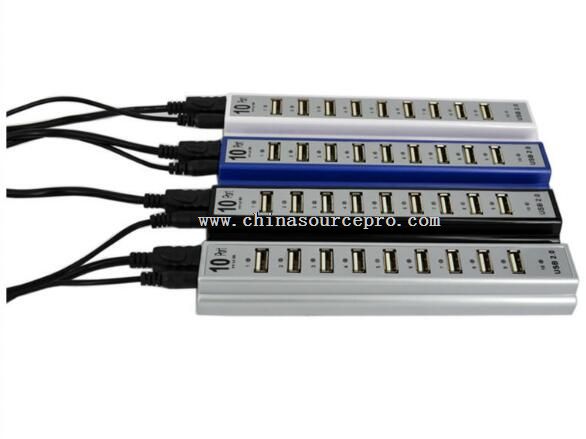 usb hub ports 10 with on off switch