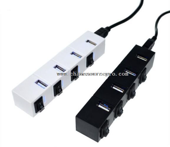 4 port USB 2.0 HUB with Switch And LED Light