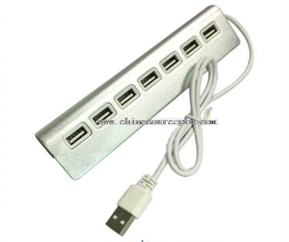 Alumunium Alloy USB 2.0 HUB 7por untuk 480mbps
