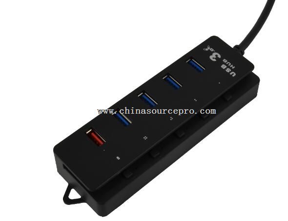 LED Light 5 Port USB HUB 3.0
