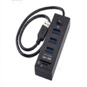 3 Port USB 3.0 Combo USB Hub and Card Reader Combo images