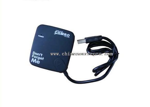 Multiport USB 2.0 Hub with Card Reader