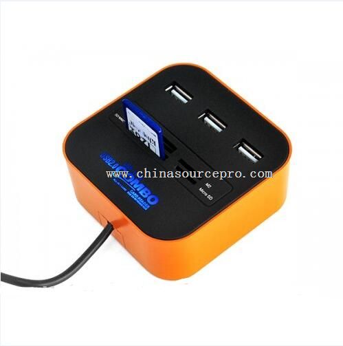 Square 3 Port USB Hub And All in 1 Cardreader