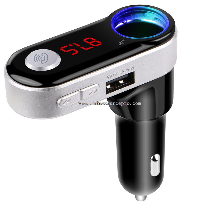 FM double USB Car Chager MP3 player with cigarette lighter port