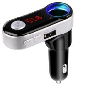 FM double USB Car Chager MP3 player with cigarette lighter port images
