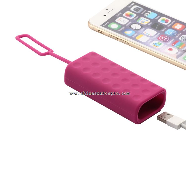 in silicone pelle portachiavi caso powerbank