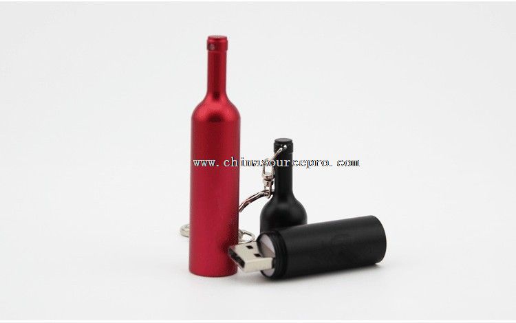 mini USB drives bottle shape with key chain