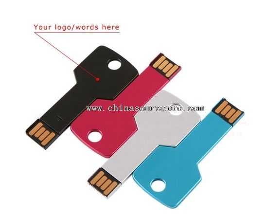 Warna-warni kunci berbentuk logam usb 2.0 flash drive 2gb