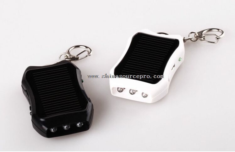 LED torch solar usb charger with keychain 1200mAh