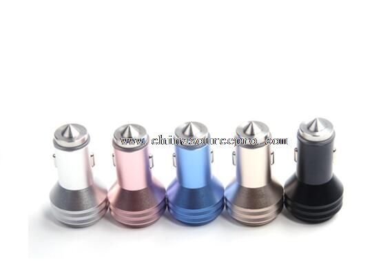 Colorful handy mini dual USB port car charger