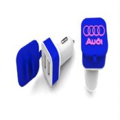 Car Charger Adaptor Mini Bullet Dual USB 2-Port with a novelty cap images