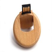 Kulaté dřevěné tvaru mini usb flash disk images
