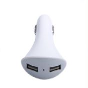 White skirt shape 2 USB ports mobile phone car charger images