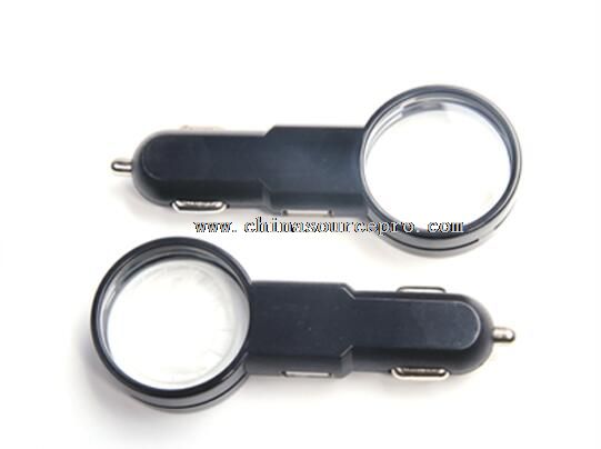 عدسة مكبرة الكمبيوتر وشاحن سيارة usb المزدوج كريستال