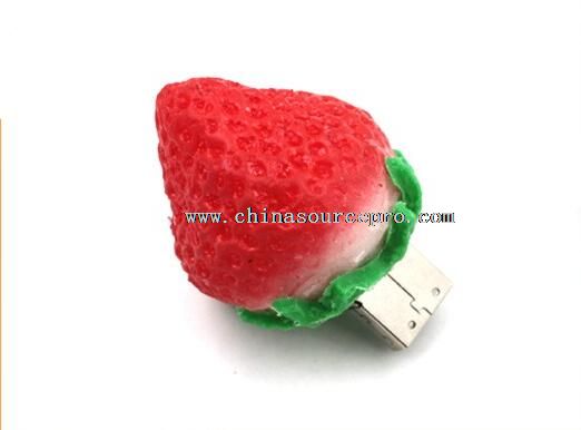 PVC strawberry usb flash drive