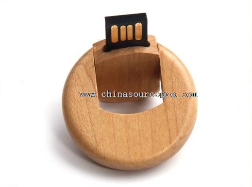 putaran bentuk kayu flash drive mini usb