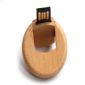 round wood shape mini usb flash drive small picture