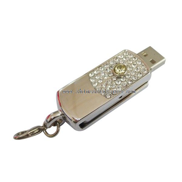 Metal USB takı Memory Stick Anahtarlık ile döner