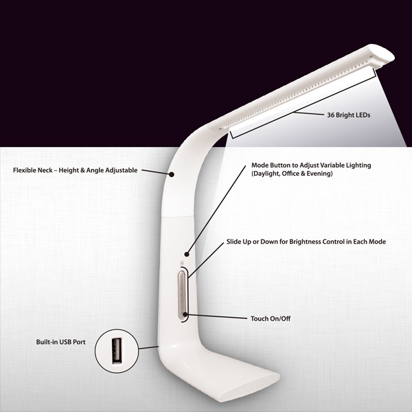 table lamp with USB port
