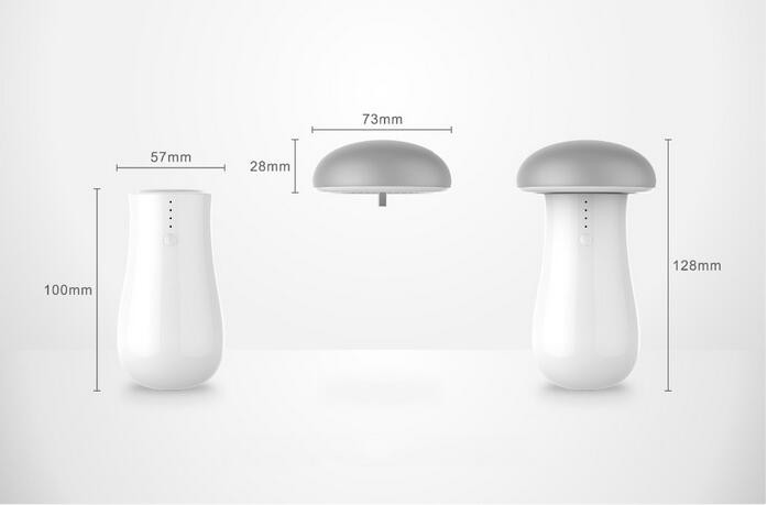  grzyb led oświetlenia nocnego z banku zasilania 