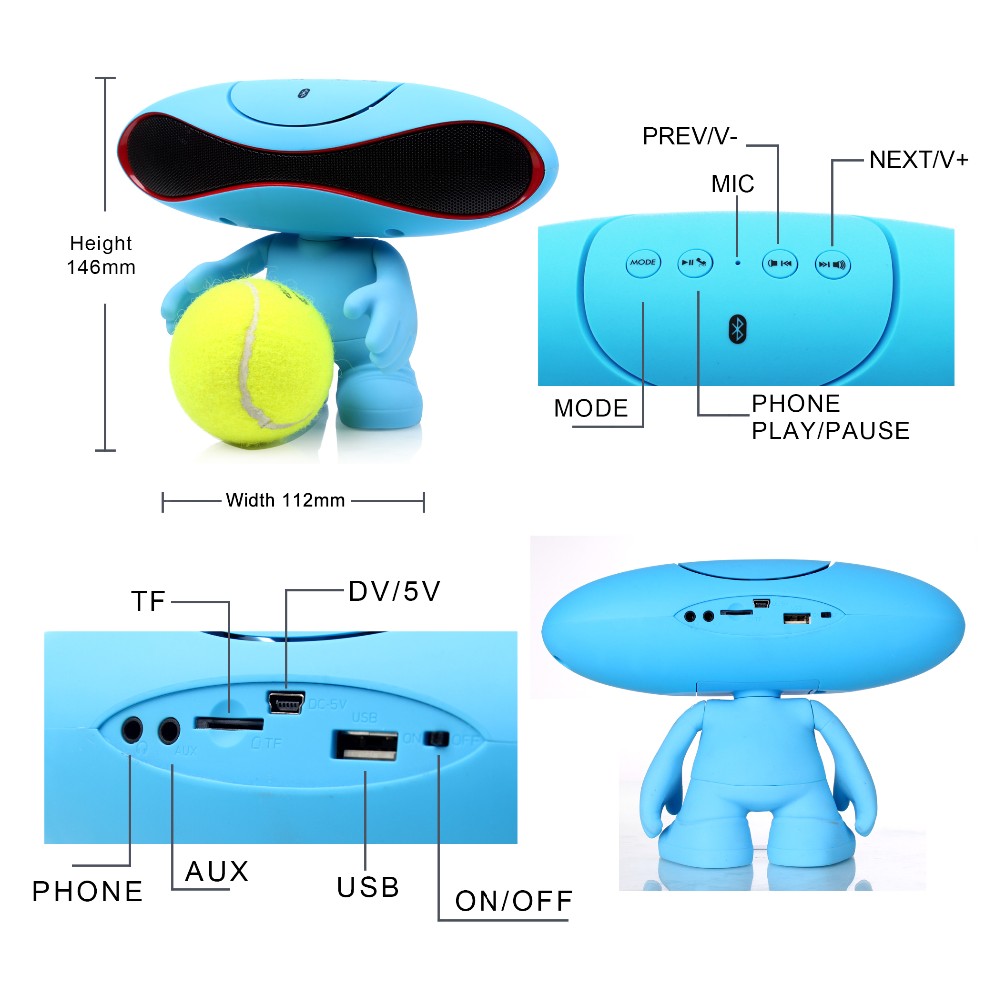 wireless bluetooth speaker with LED light