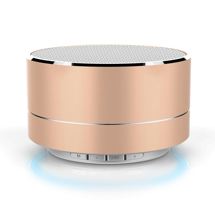 LED Metal Steel Mini Portable Speaker 