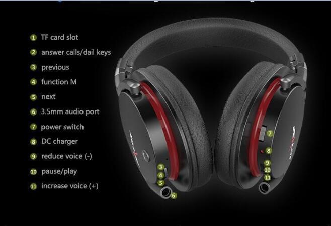 Fekete MP3 Fejhallgató