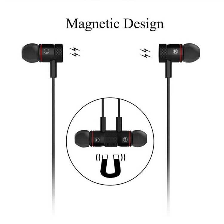 magnet kovu v uchu sport bluetooth sluchátka