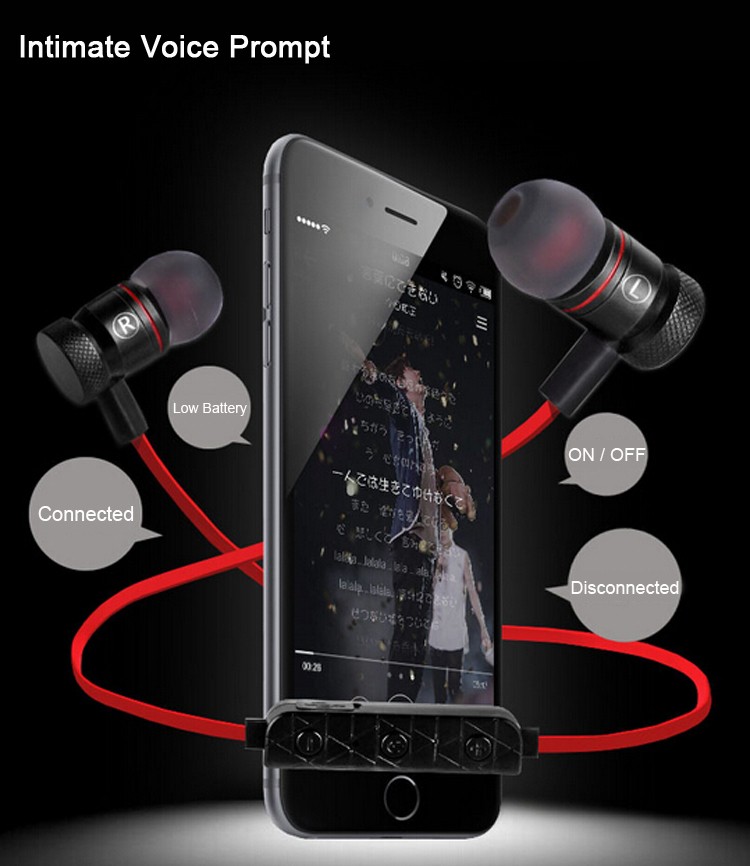 Magnet aus metall in-Ear Sport Bluetooth kopfhörer