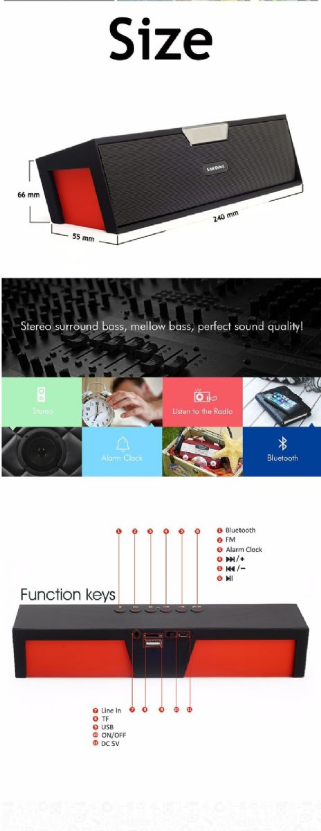  bluetooth speaker with fm antenna