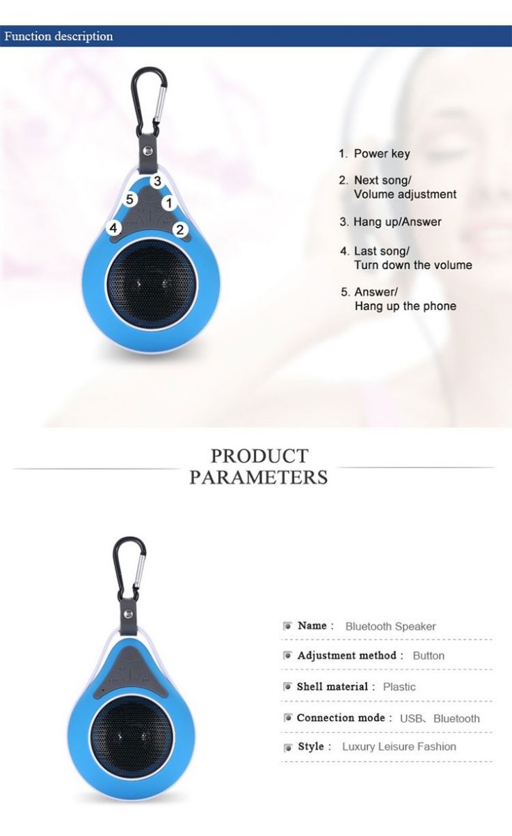 bluetooth speaker with voice function