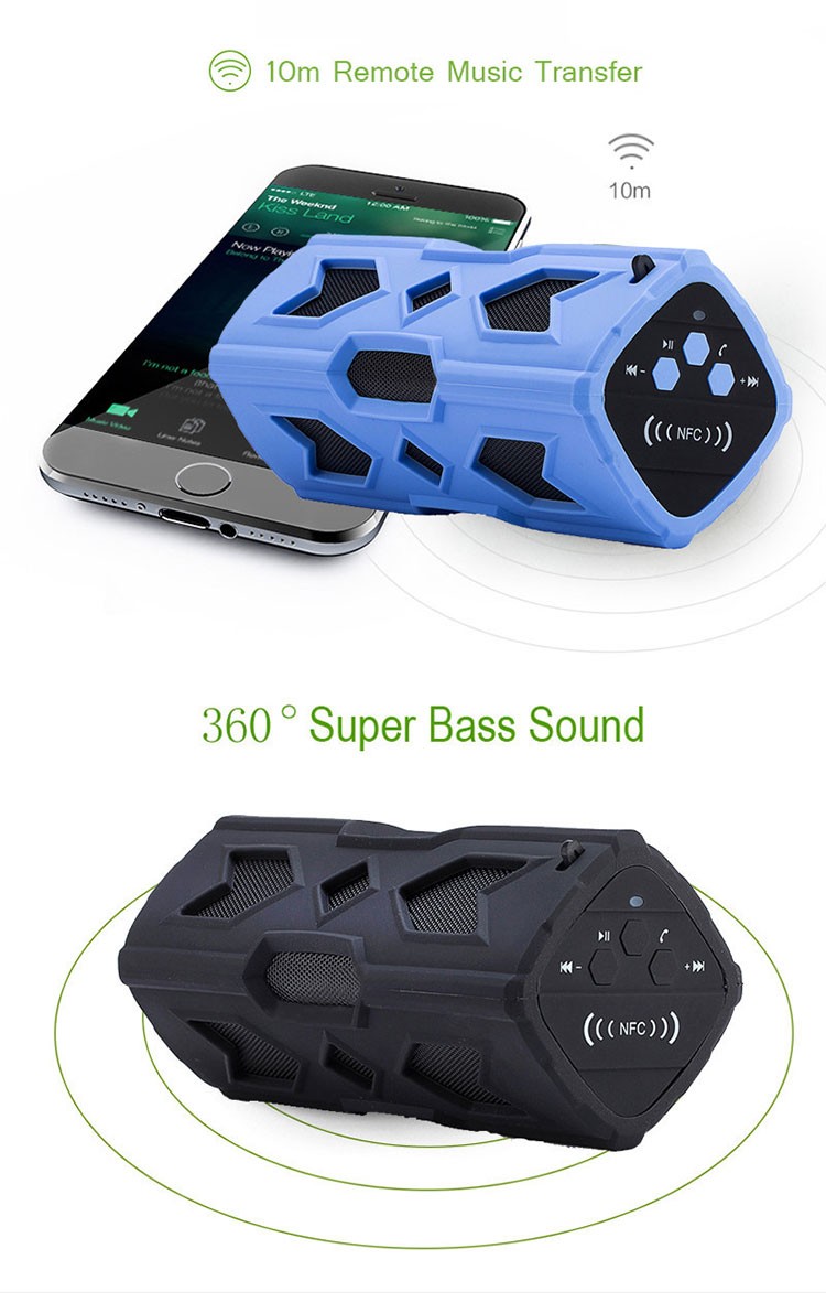 waterproof powerbank wireless bluetooth speaker with nfc function