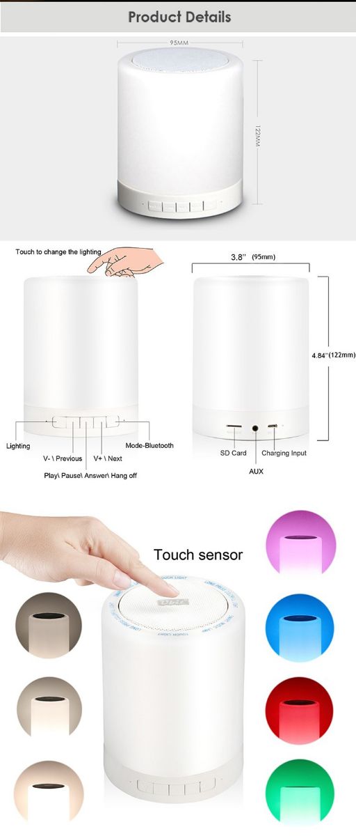 bluetooth 2.1 mini LED speaker with time display