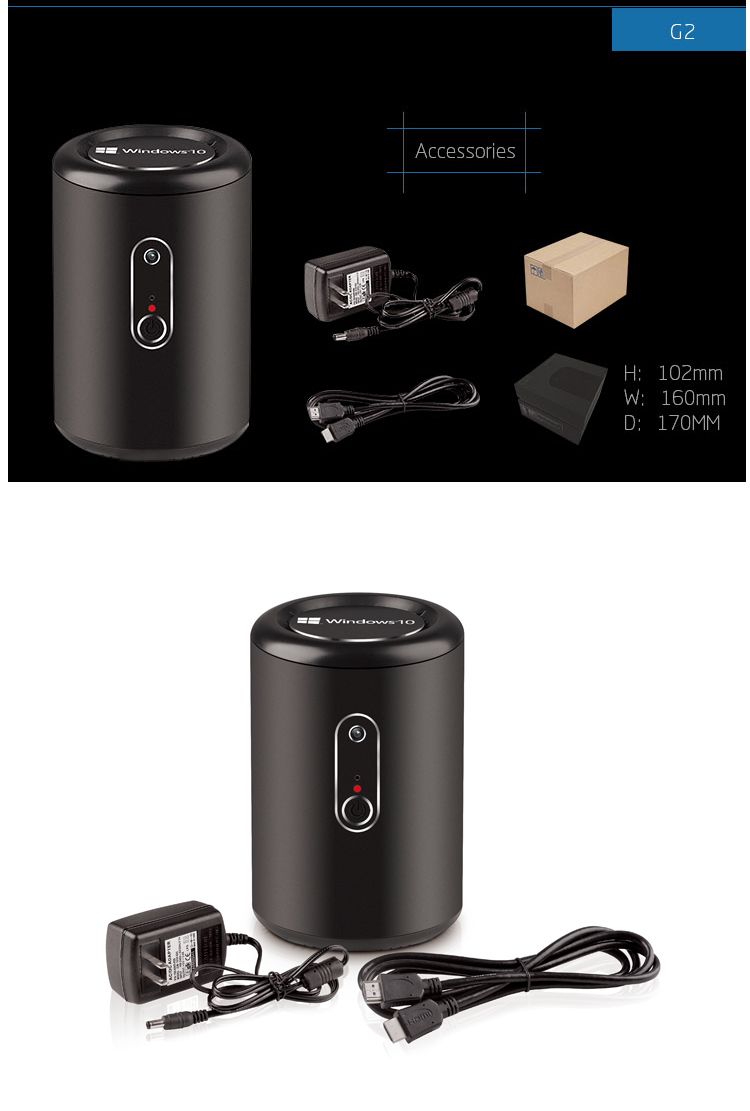 Windows 10 OS intel CPU dual wifi frequency bluetooth 4.0 mini computer