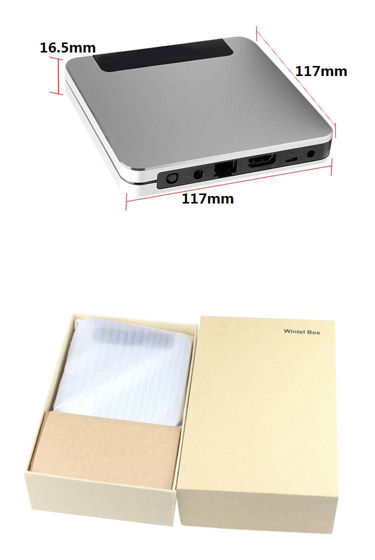 Windows 8.1 android 4.4 dual-OS 32G große flash-speicher metall Mini-Computer
