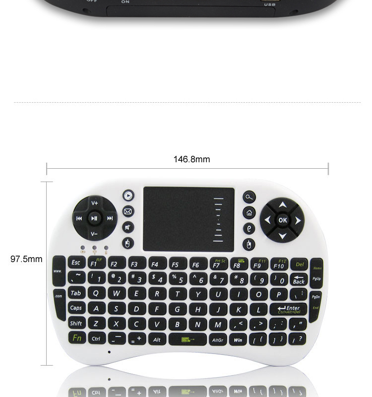  kablosuz esnek klavye ve fare ile touch pad
