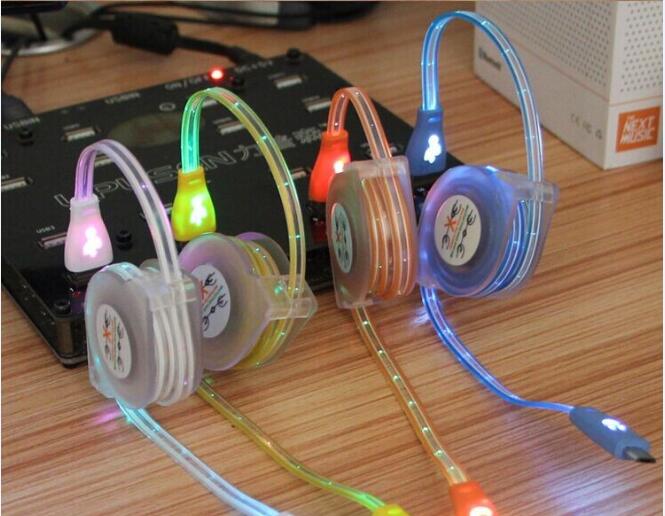 LED cable USB con luz led