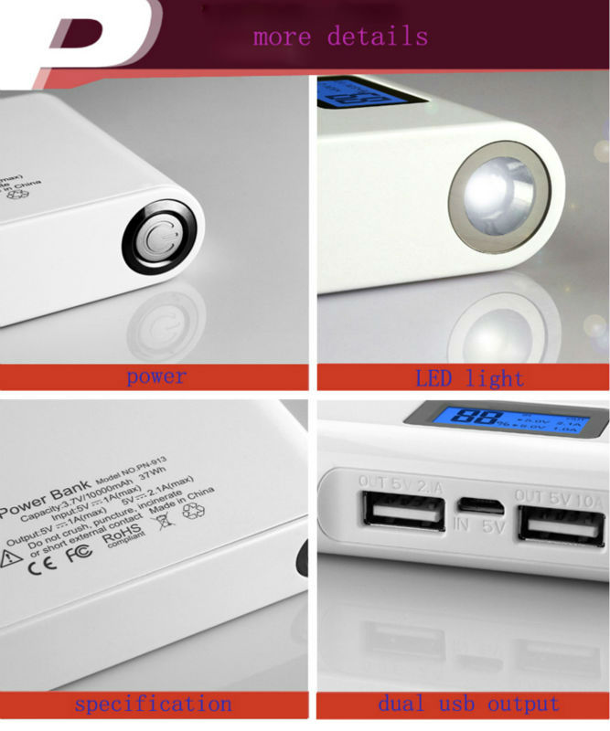universal portable Power Bank 12000mah