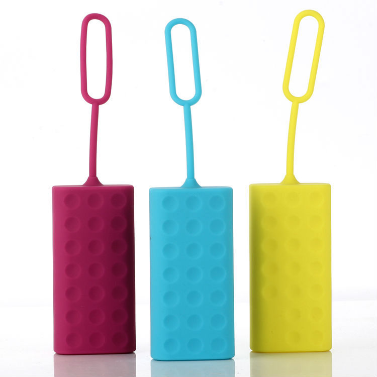 silicone pelle portachiavi caso powerbank