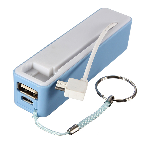 mini 2600mah daya bank dengan membangun dalam kabel