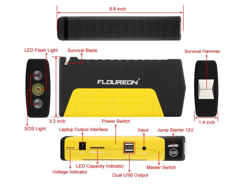 power bank 30000mAh jumpstarter