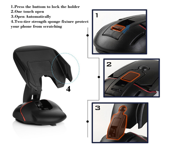 mouse shape flexible mobile phone holder