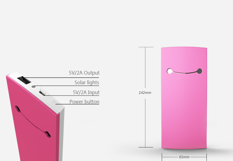  5200mAh li-polymer battery power bank with mirror 