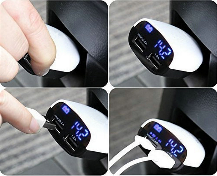  flexible dual usb car charger