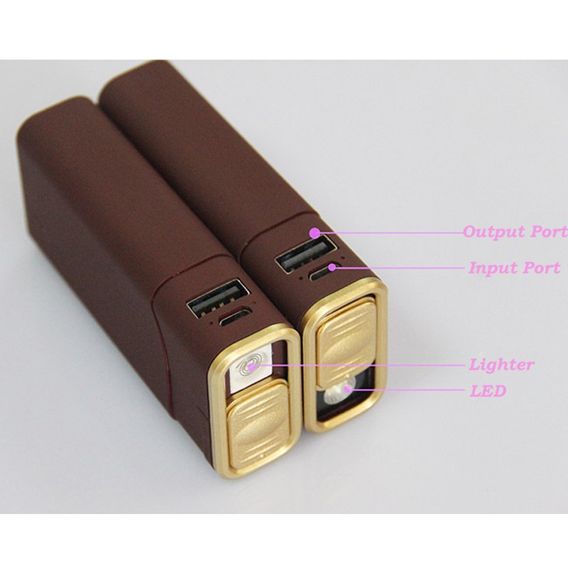 mini hordozható power bank könnyebb cigarettát